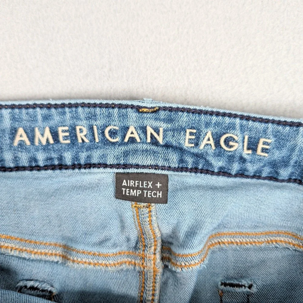 American Eagle Jeans Mens 36x34 Blue Athletic Straight Airflex Temp Tech Denim